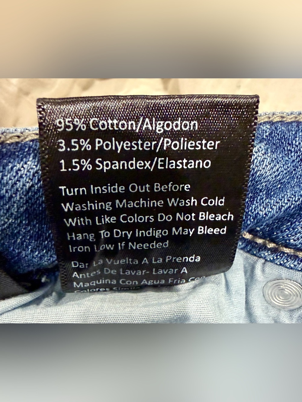 Risen Dark Wash Long Length Denim Shorts - Picture 6 of 12